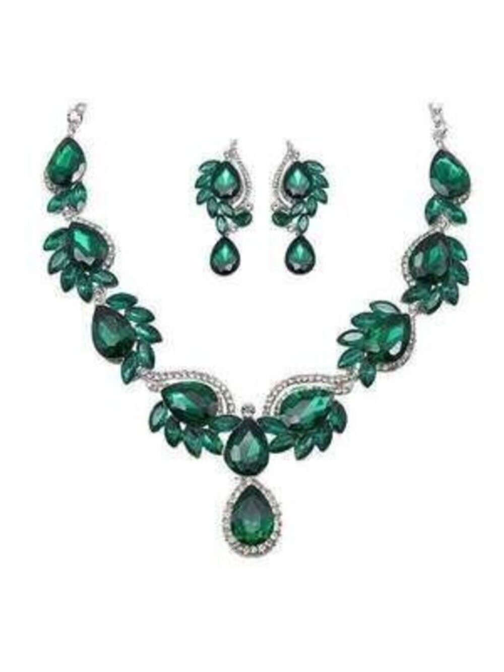 Qlavoca Crystal For Teardrop Crystal Necklace And D Dainty Gift - Picture 3 of 7